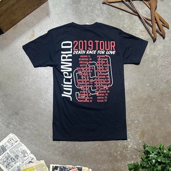 Juice WRLD 2019 Death Race For Love Tour Tee Mens Small Black Rap Concert Shirt - Picture 2 of 3